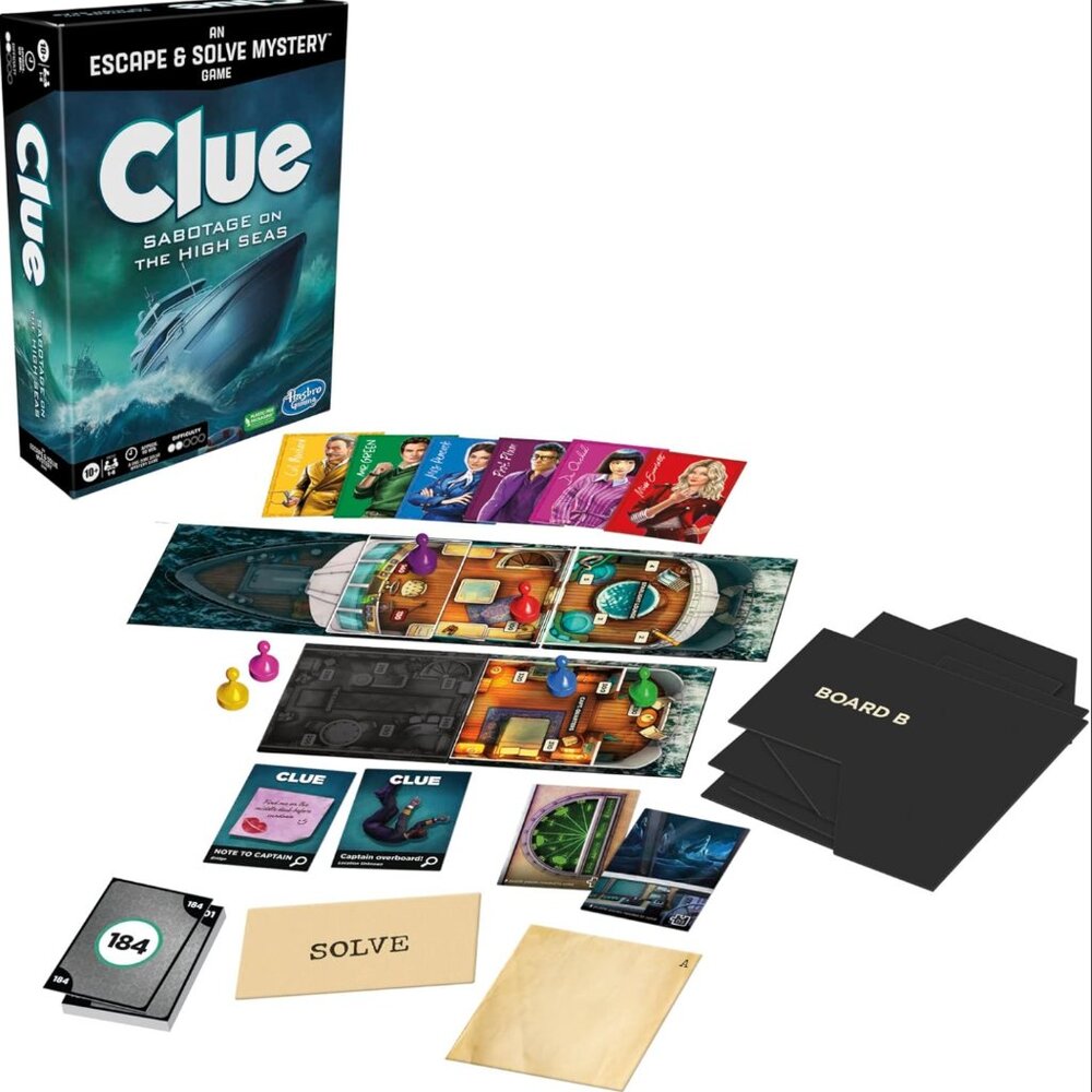 Clue Sabotage on The High Seas Board Game  Escape Room Murder Mystery NIB Sealed